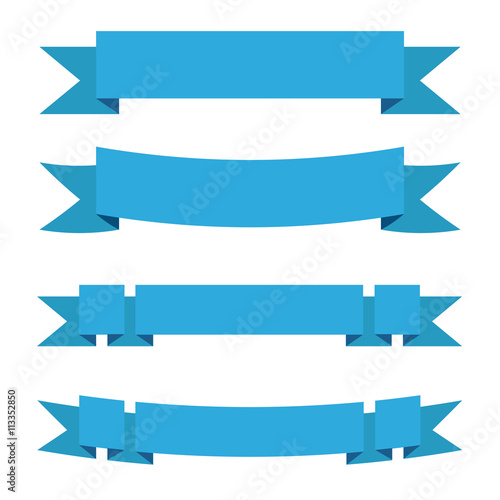 Free Download Blue ribbon set - GFXLoad