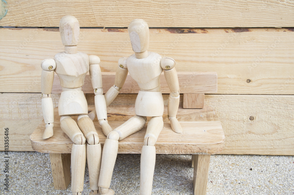couple two people sit on bench relationship