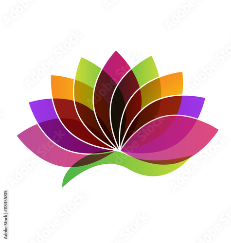 Fototapeta Naklejka Na Ścianę i Meble -  Lotus flower logo 