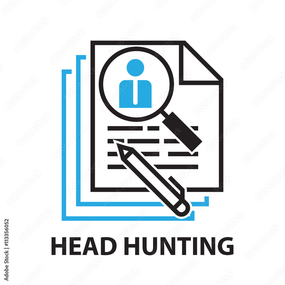 head hunting for business concept , icon and symbol head hunting for business concept , icon and symbol