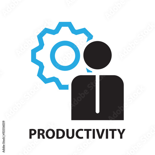 productivity for business concept , icon and symbol