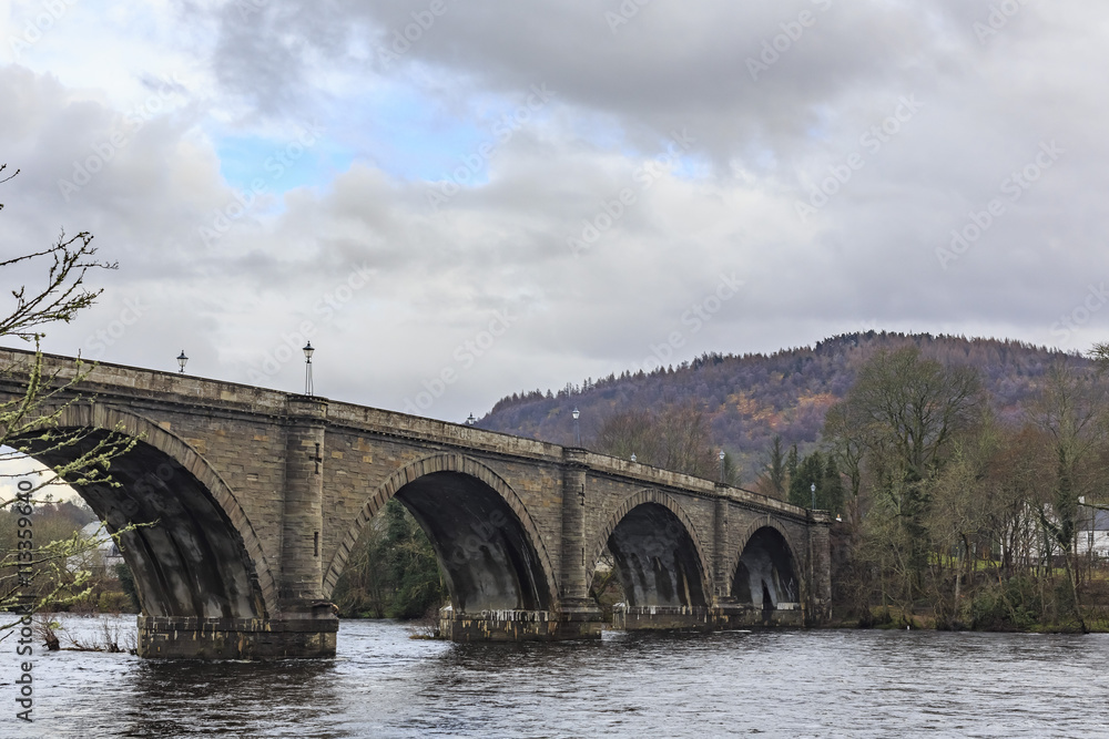 Historical bridge and river