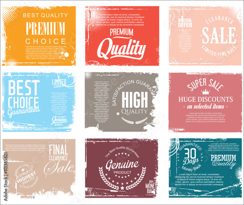 Premium quality retro badges collection