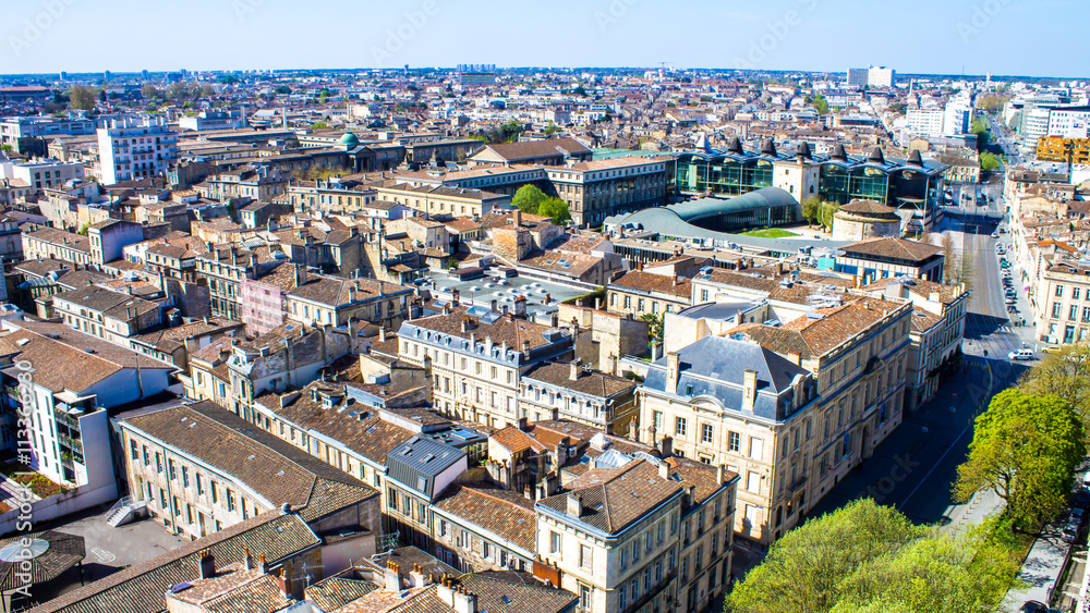 Cityscape of Bordeaux in France