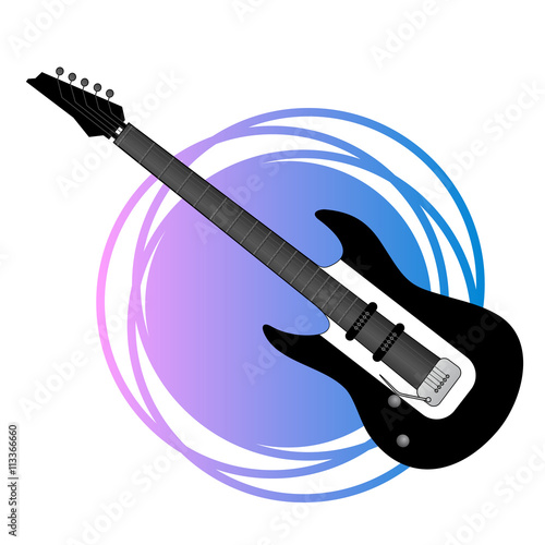 imaginative rock guitar illustration
