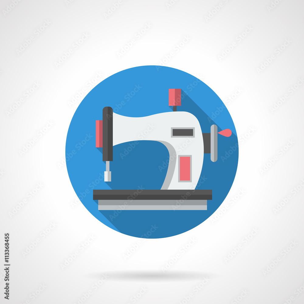 Tailor blog round flat vector icon Tailor blog round flat vector icon