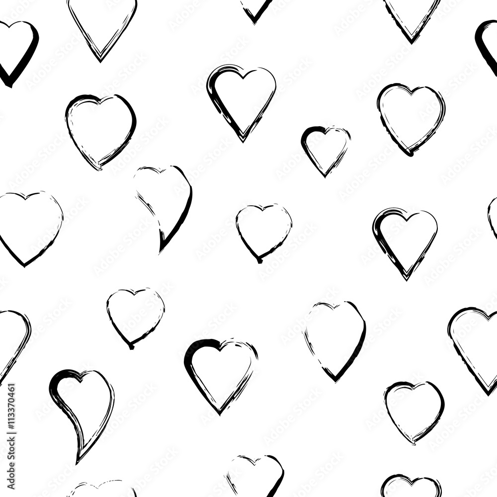 Seamless abstract heart pattern