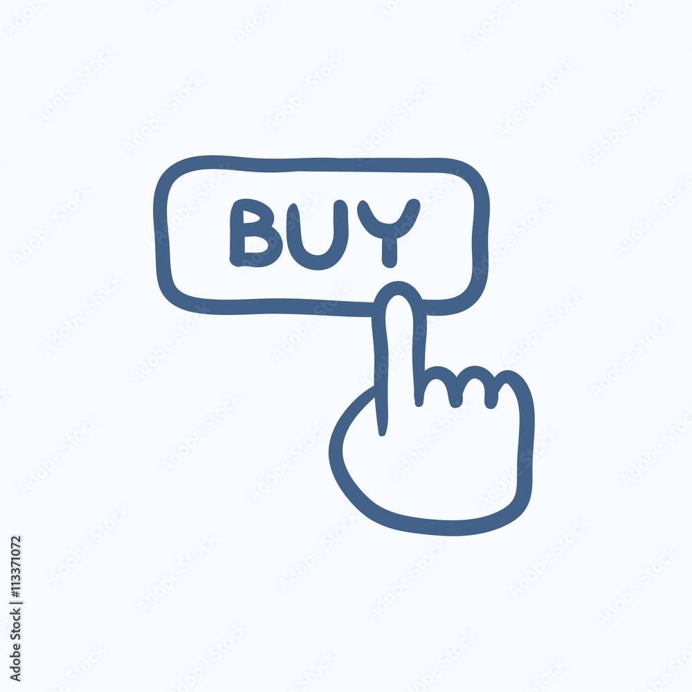 Buy button sketch icon.