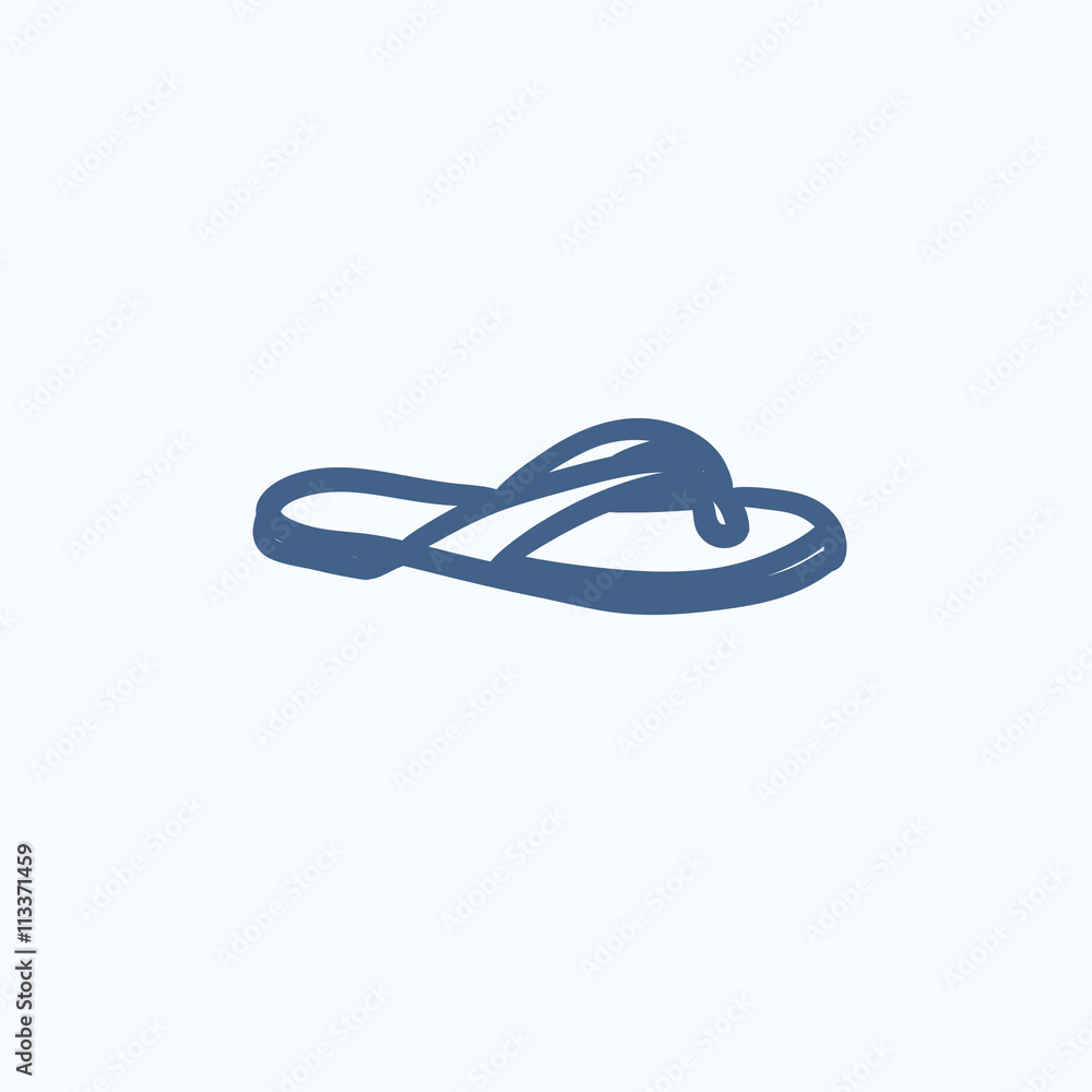 Flip-flops sketch icon. Flip-flops sketch icon.