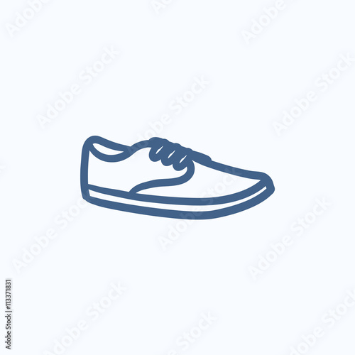 Male shoe sketch icon.