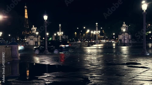 Place de la Concorde at night in Paris