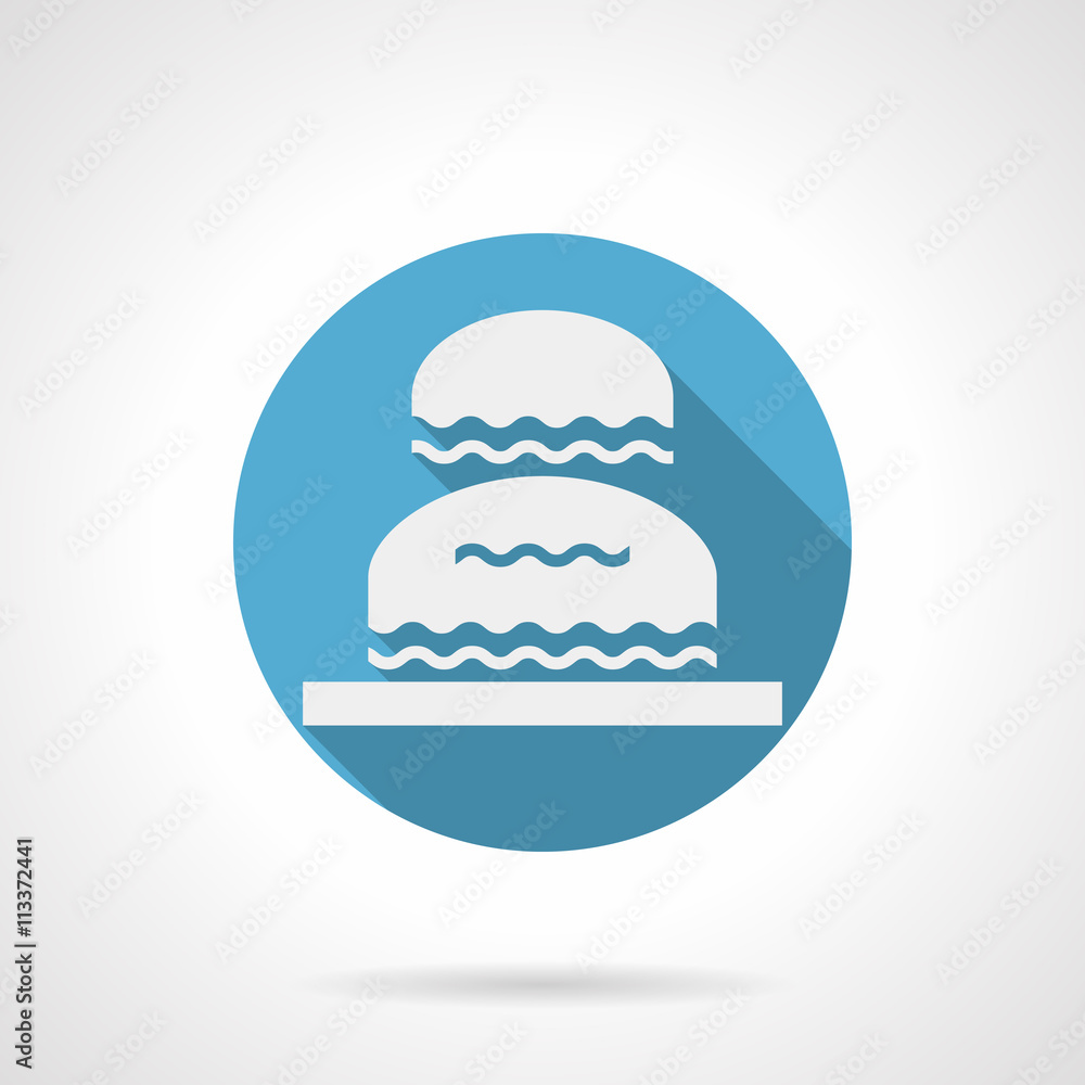 Decorative water flowing blue round vector icon Decorative water flowing blue round vector icon
