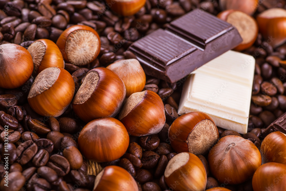 Obraz premium still life with chocolate and coffee