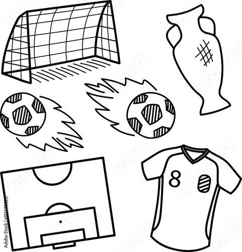 Football theme. Vector set.
