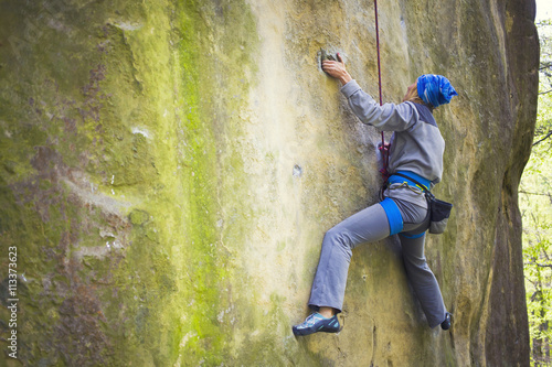 Girl mountain climber.