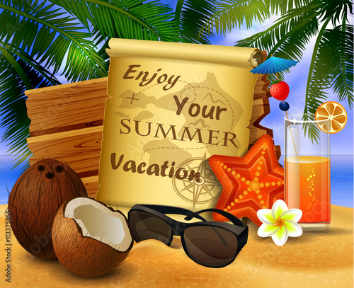 tropical vector background