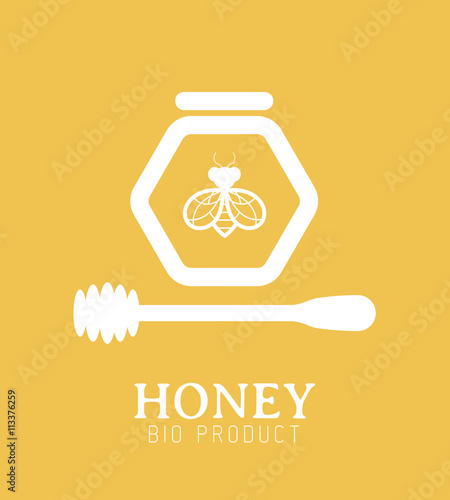 Miel, abeille, nectar, logo