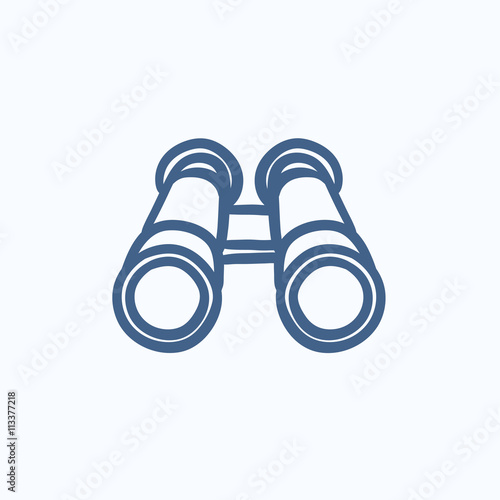 Binocular sketch icon.