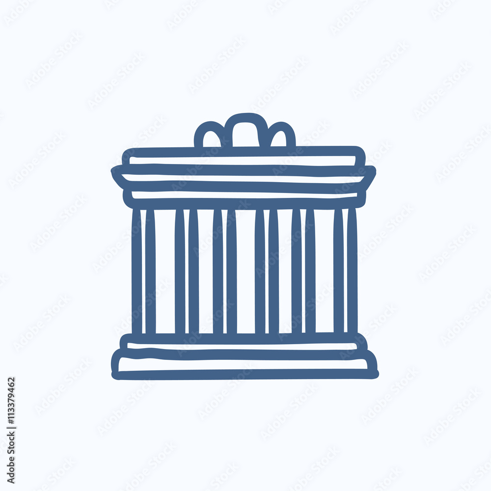 Acropolis of Athens sketch icon. Acropolis of Athens sketch icon.