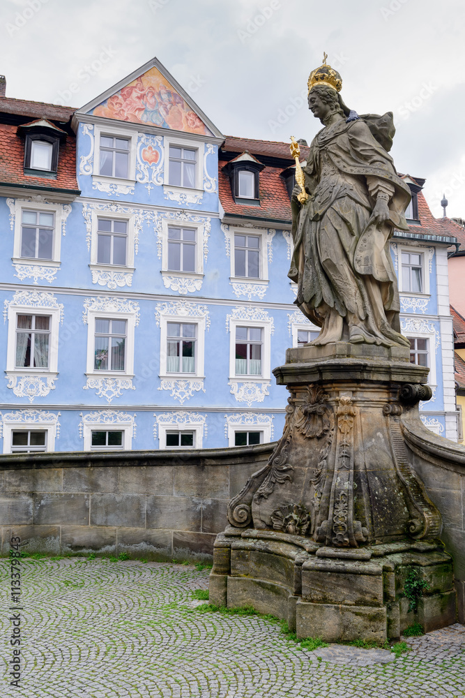 Statue of St. Cunigunde as Holy Roman Empress, in Bamberg, Germa