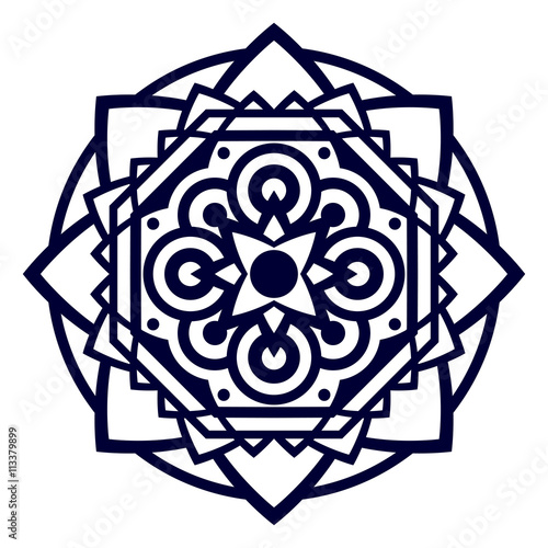 Black and white circular pattern