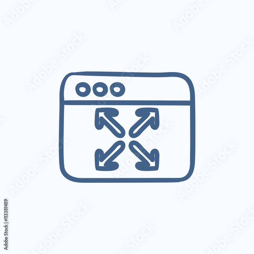 Full screen sketch icon.