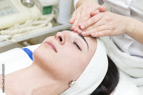 process of massage and facials in beauty salon