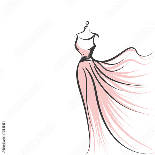 dummy dress hand drawing illustration vector