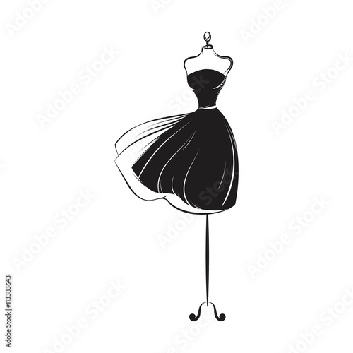 dummy dress hand drawing illustration vector