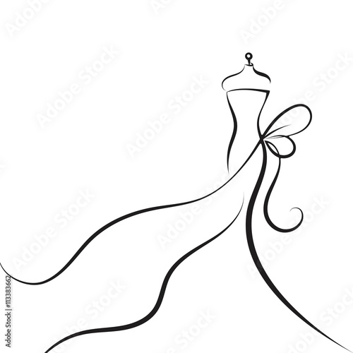 dummy dress hand drawing illustration vector