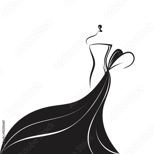 dummy dress hand drawing illustration vector
