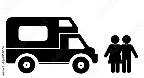 Wallpaper Mural Couple et un camping-car Torontodigital.ca