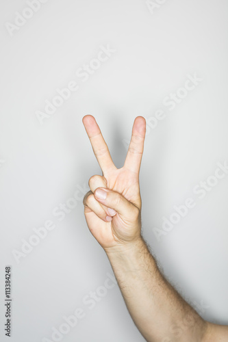 isolated hand gesture