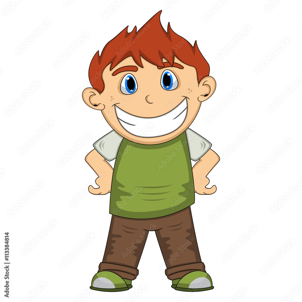 A smile boy cartoon