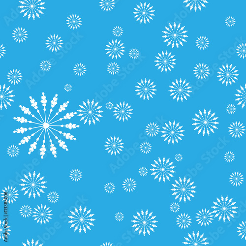 Seamless pattern of openwork circles on a blue background