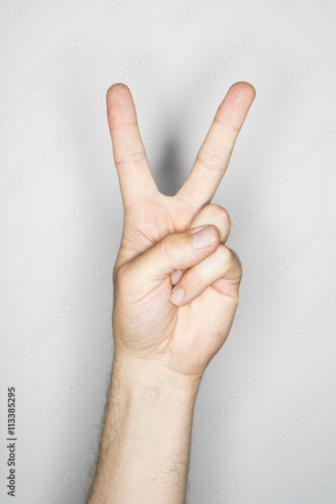 Naklejka premium isolated hand gesture
