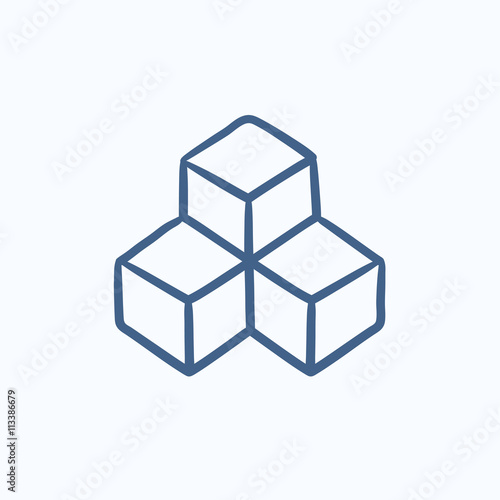 System part sketch icon.