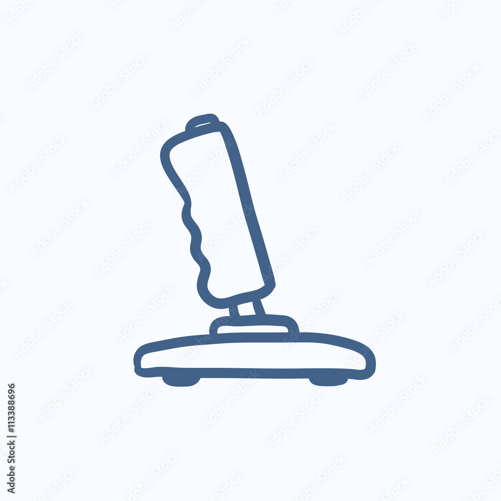 Joystick sketch icon. Joystick sketch icon.