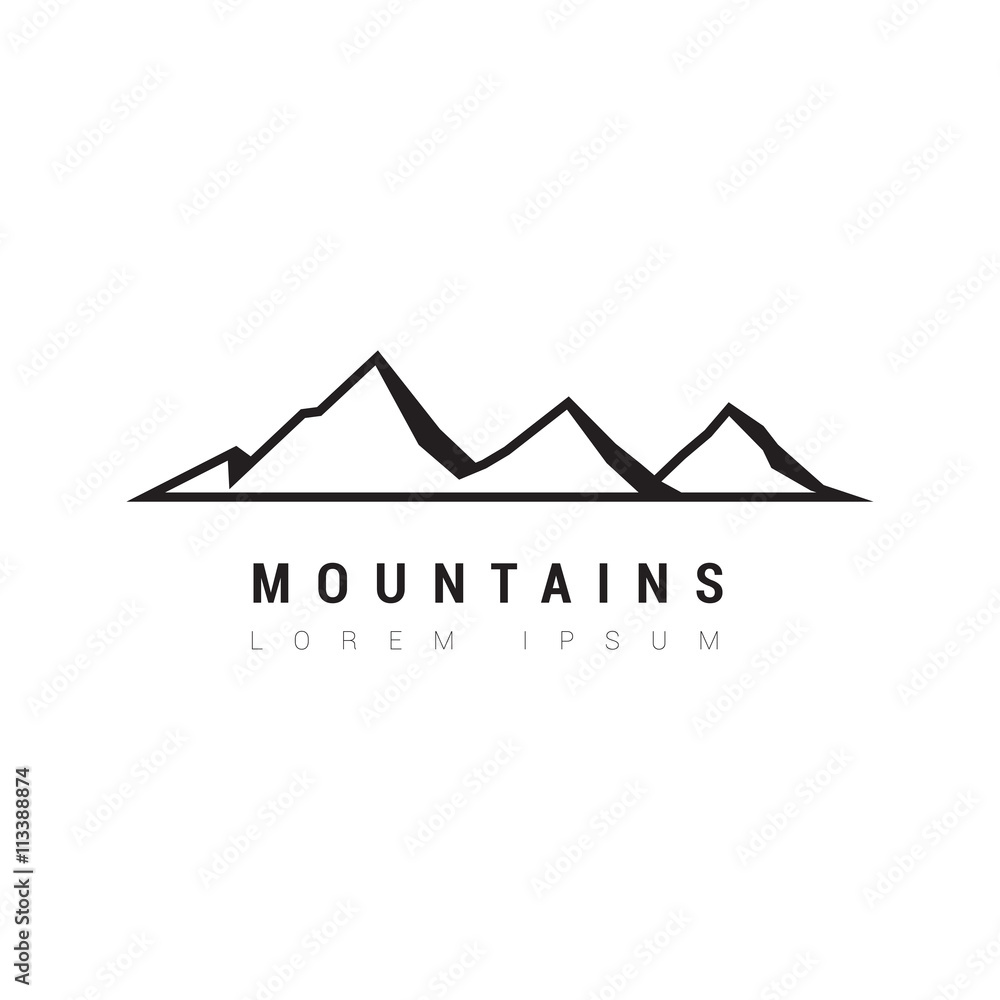 Mountain Logo Black & White Mountain Logo Black & White