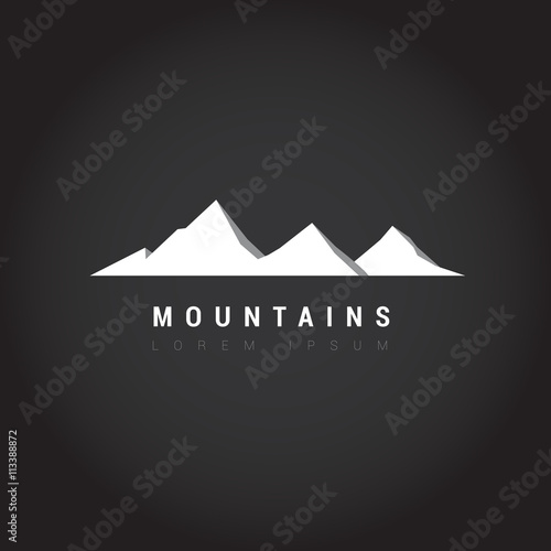 Mountain Logo with Black Background