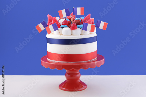 Happy Bastille Day celebration cake photo