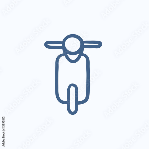 Scooter sketch icon.