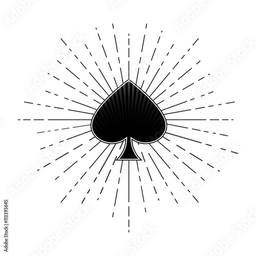 Casino Icon spades. Logo.