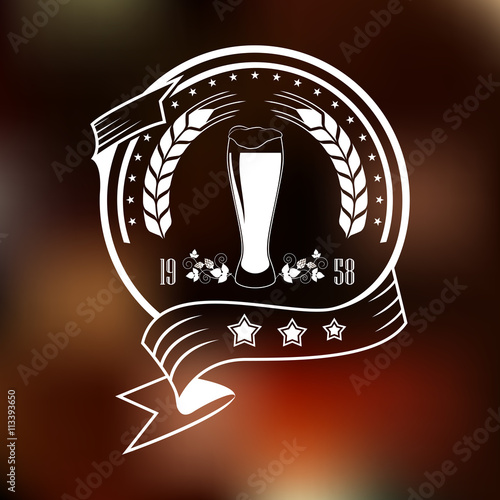 Beer Label. Logo for the pub and restaurant.