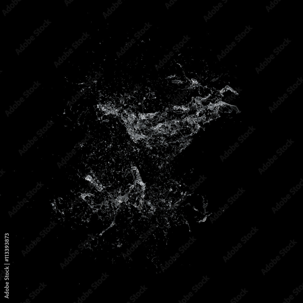 Water splash dark background