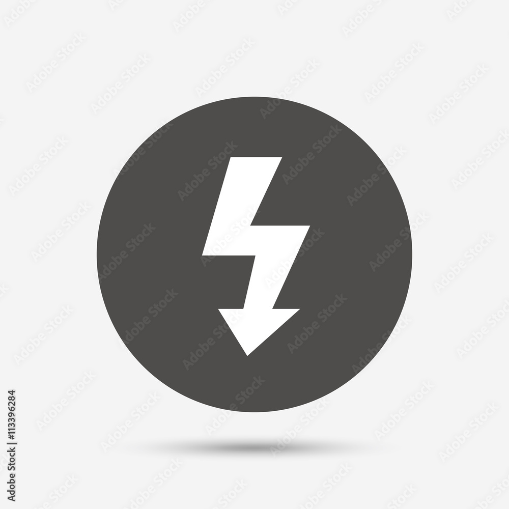Photo flash sign icon. Lightning symbol. Photo flash sign icon. Lightning symbol.