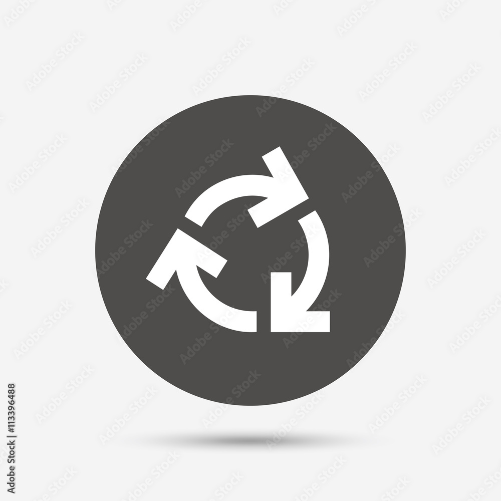 Recycling sign icon. Reuse or reduce symbol. Recycling sign icon. Reuse or reduce symbol.