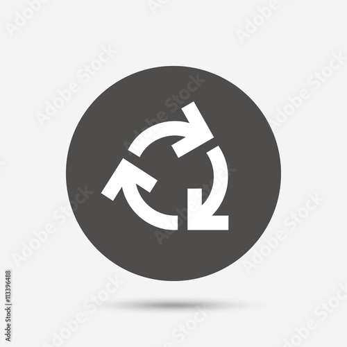 Fototapeta Naklejka Na Ścianę i Meble -  Recycling sign icon. Reuse or reduce symbol.