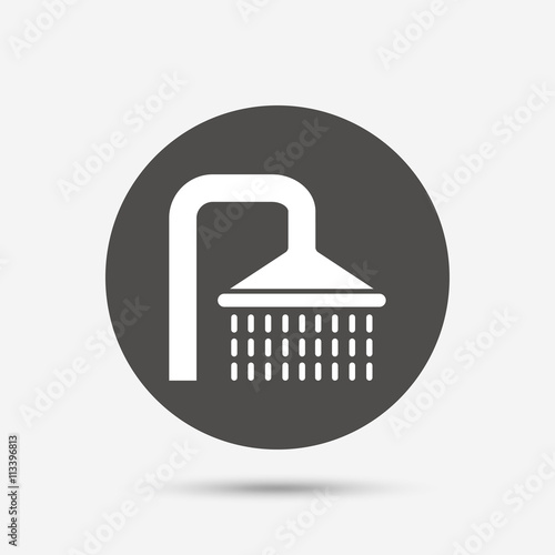 Shower sign icon. Douche with water drops symbol