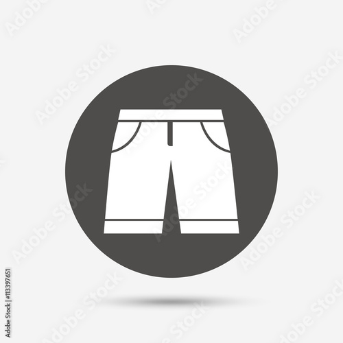 Men's Bermuda shorts sign icon. Clothing symbol.